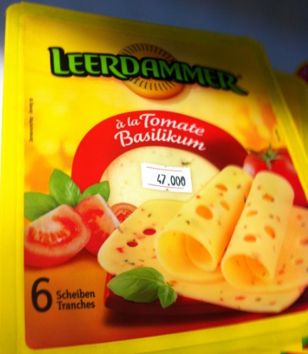 Six slices of cheese: Le 47,000 (C$ 11.33, € 8.47, £ 7.38)