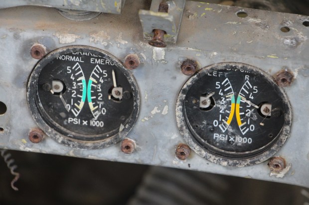 Very few instruments remain on the plane